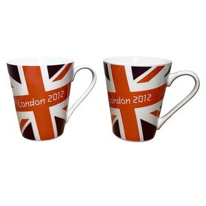 Set Of 2 Vintage London 2012 Olympics Porcelain Mug By Johnson Brothers England